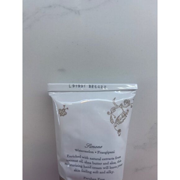 Tocca Simone Watermelon & Frangipani Hand Cream 4 Oz / 120 mL Paraben-Free Enric - Picture 3 of 4